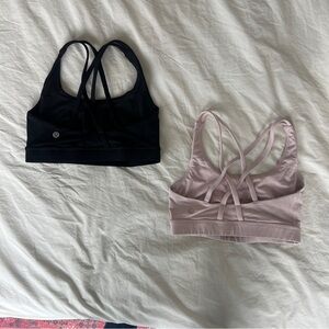 2-pack Lululemon Energy bras size 4 - Light Pink & Black
